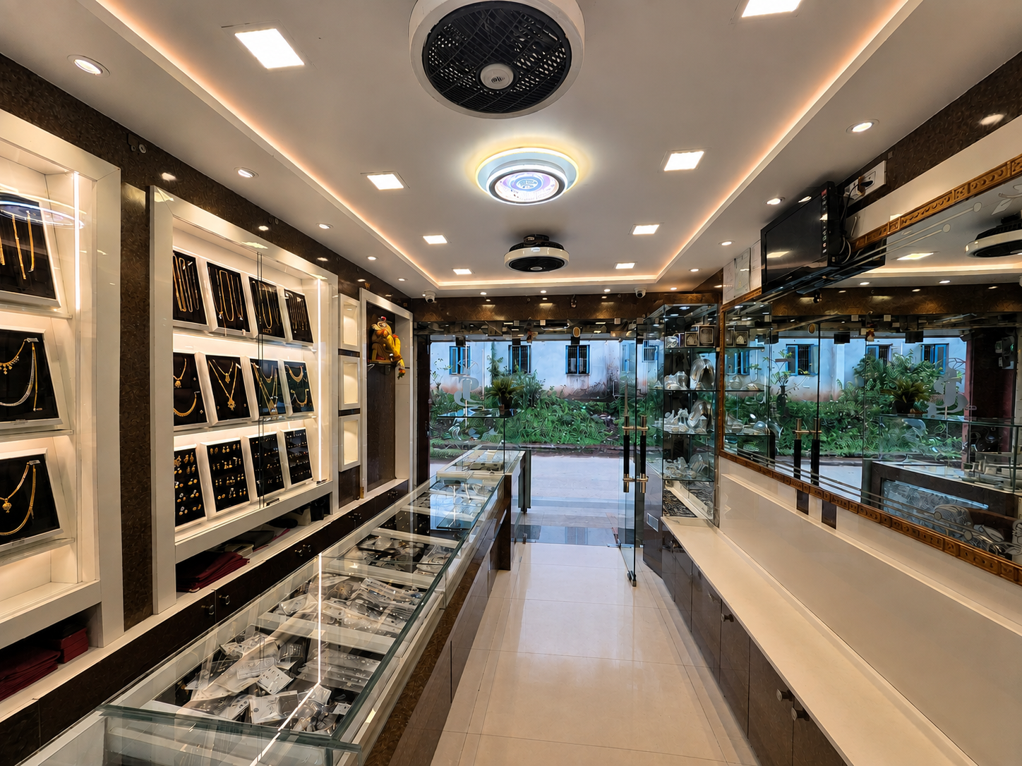 Inside the Sapthagiri Jewellery Works showroom in Sirsi