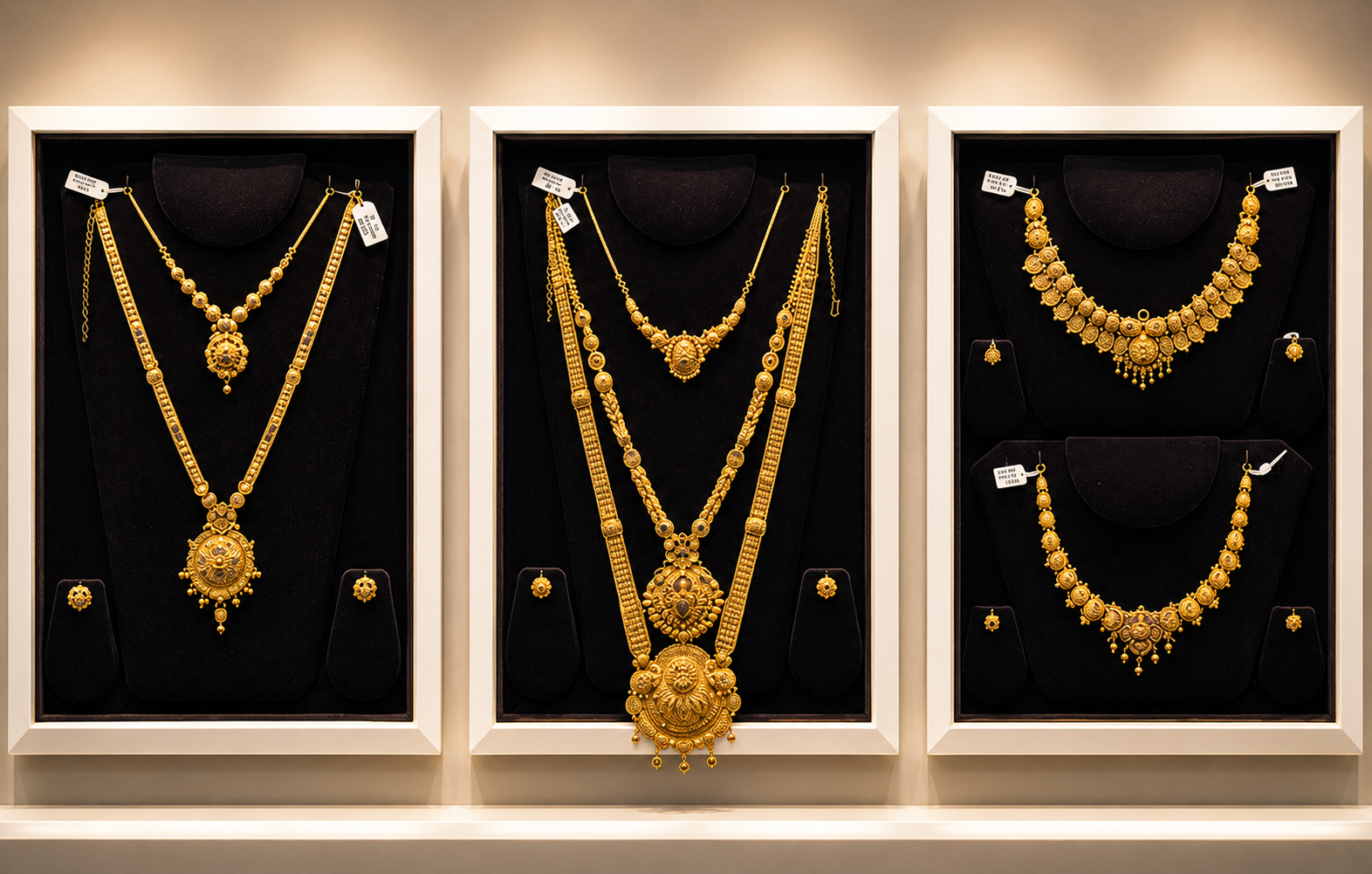 Necklaces at Sapthagiri Jewellery Works